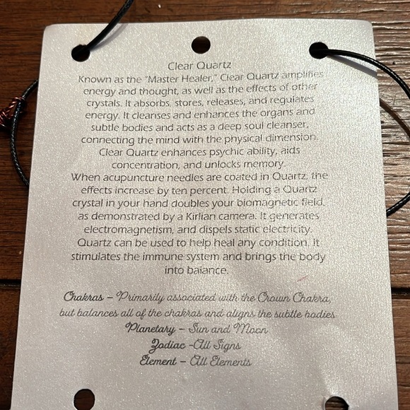 Custom Made Clear Quartz Necklace - Picture 2 of 2